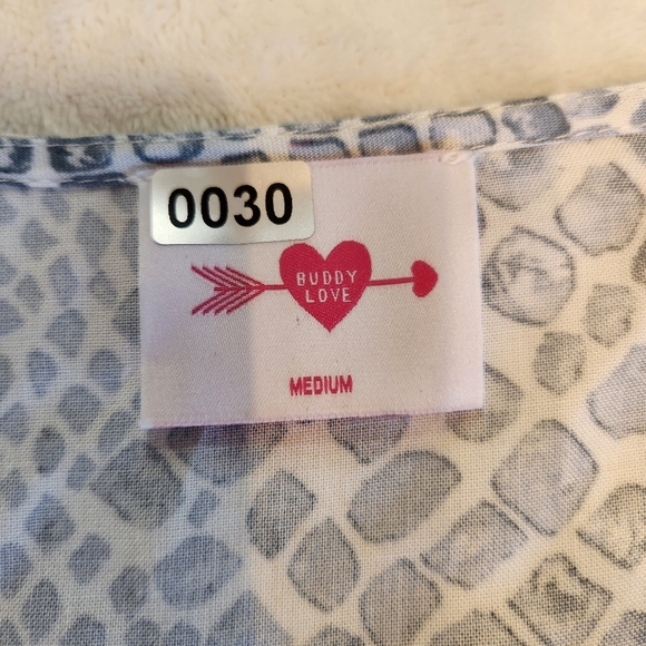 Buddy Love Womens Chic Snake Print Tierd Dress Blue/gray. Fit & Flare Sz M NWOT - Picture 2 of 9